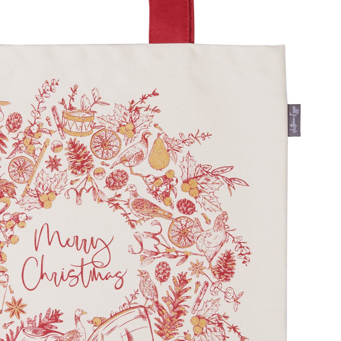 Christmas Wreath Canvas Bag