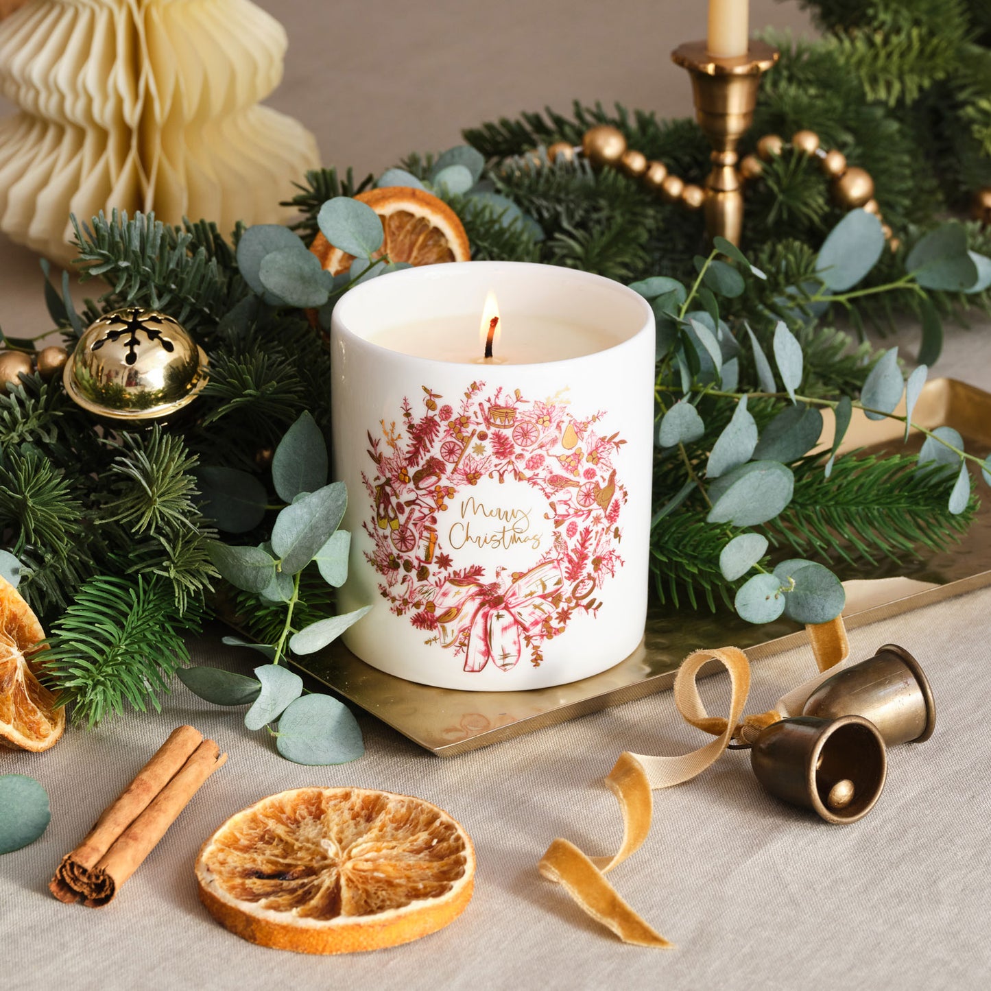 Christmas Wreath Candle